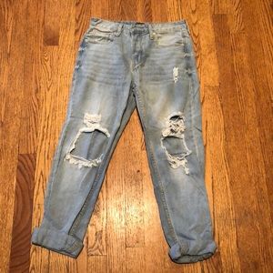 ripped boyfriend jeans